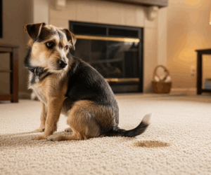 Dog and Cat on Carpet