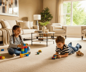 Kids playing on carpet